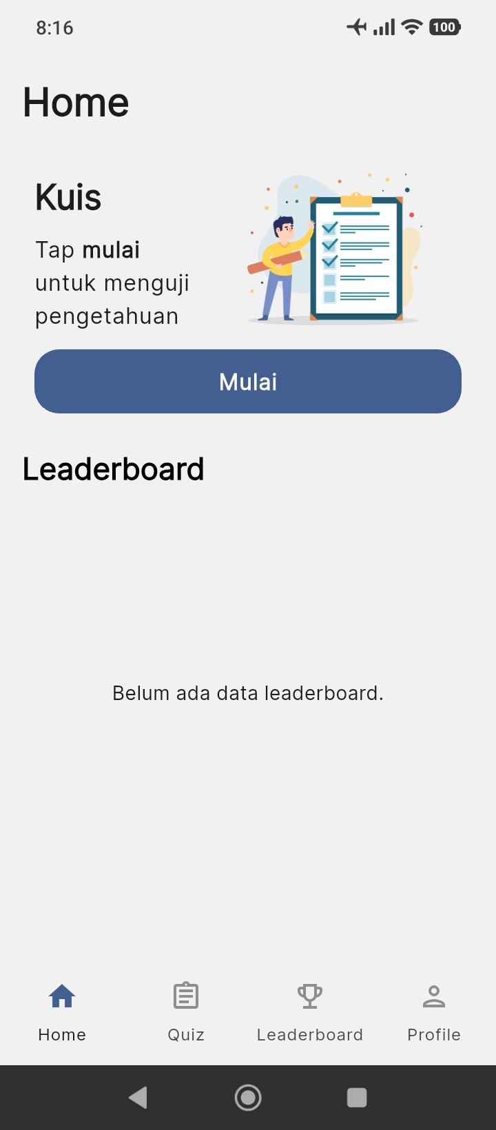 Tampilan beranda aplikasi SilangPintar